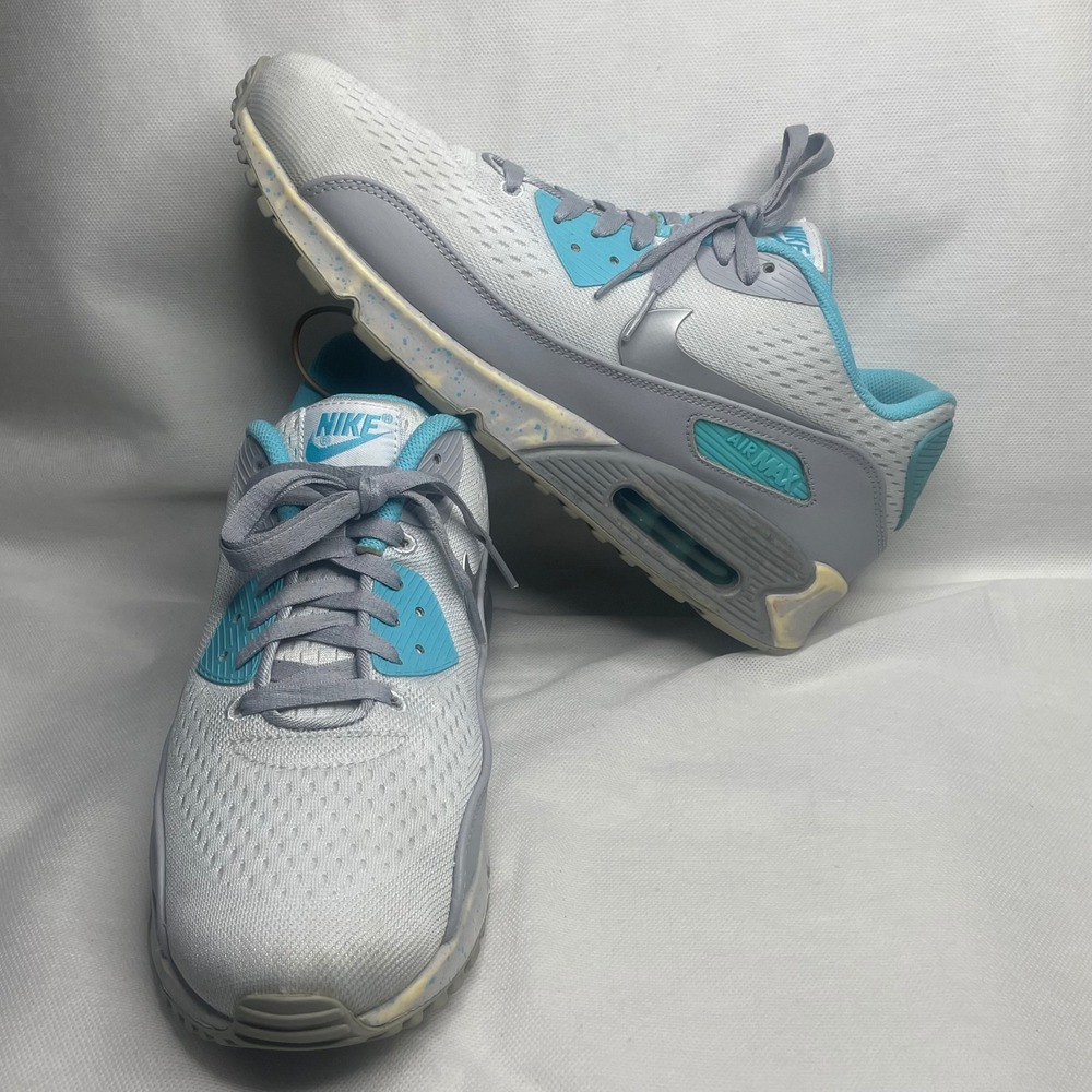 Nike iD Air Max 90 Ultra SE Mens Size US 12 Ice Blue Light Gray Turquoise Shoes